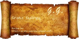 Gratz György névjegykártya