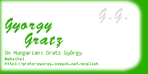 gyorgy gratz business card