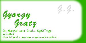 gyorgy gratz business card